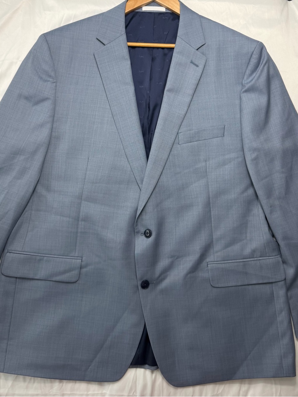 Michael Kors Light Blue Two-Button Suit Jacket